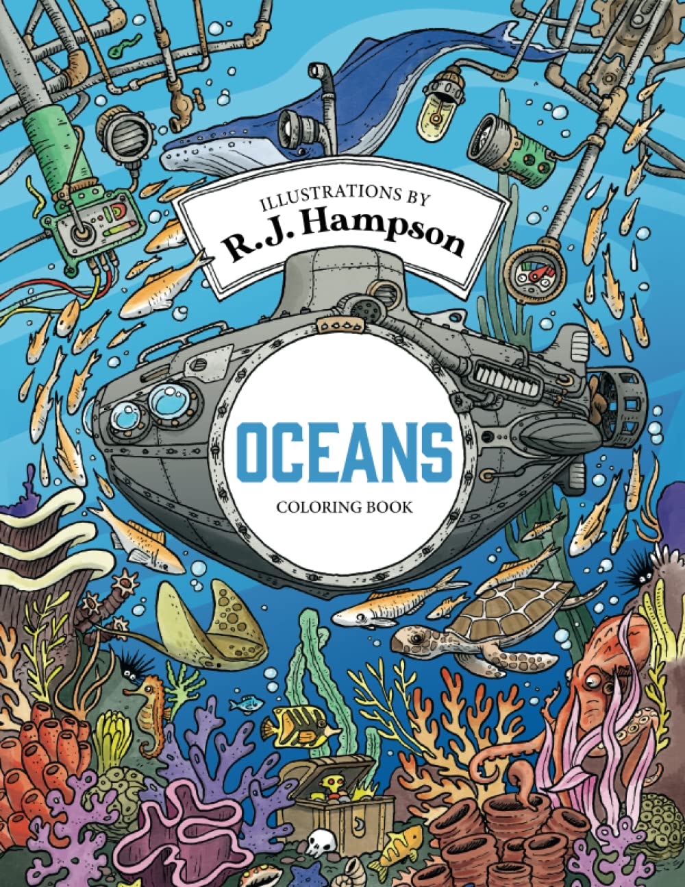 Oceans Coloring Book (R.J. Hampson Signature Books) Film, Art & Culture