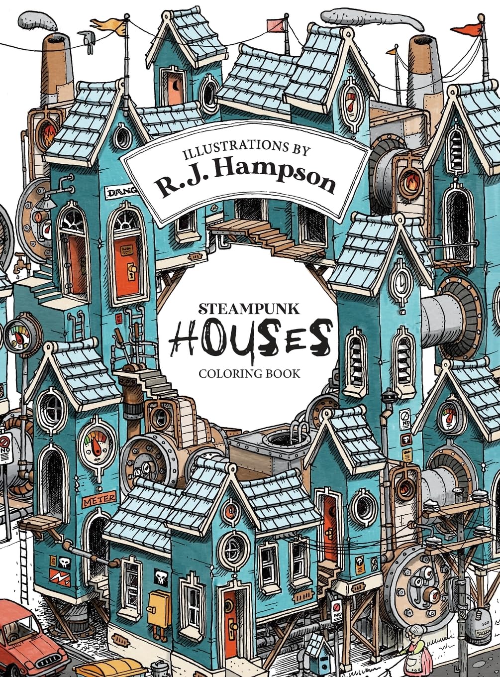 Steampunk Houses Coloring Book Film, Art & Culture