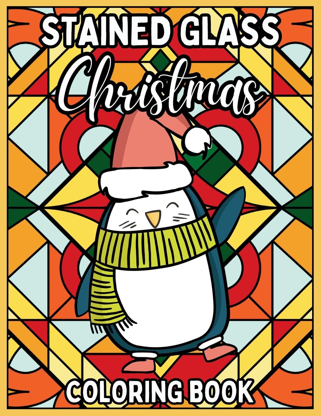 Stained Glass Christmas Coloring Book book