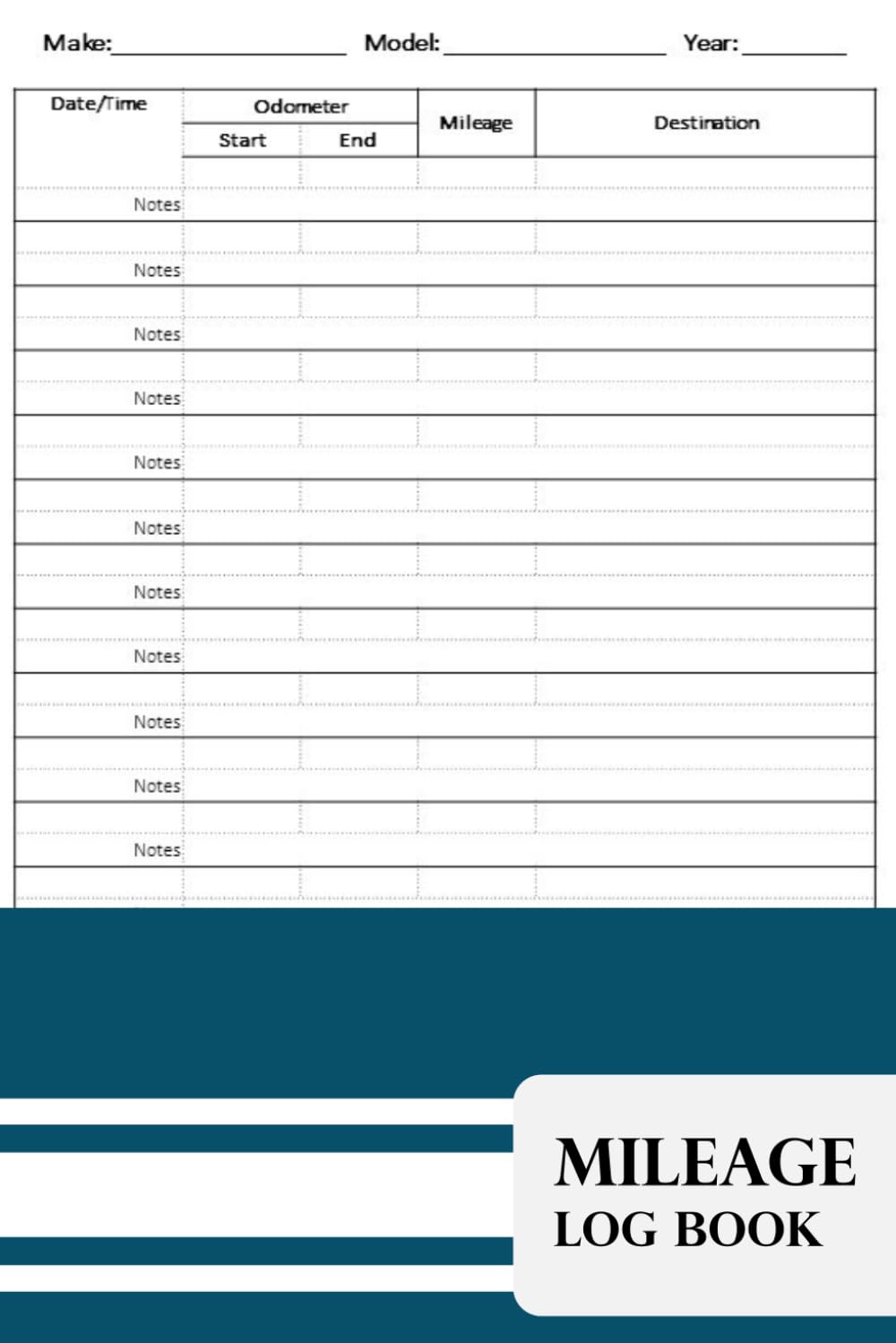 Mileage Log Book: Auto mileage journal Business, Finance & Career