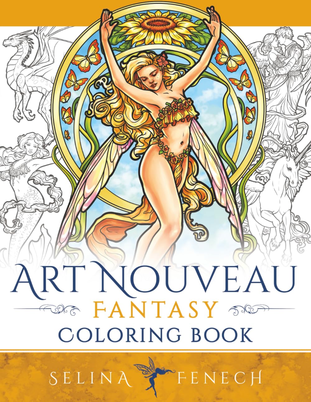 Art Nouveau Fantasy Coloring Book Film, Art & Culture
