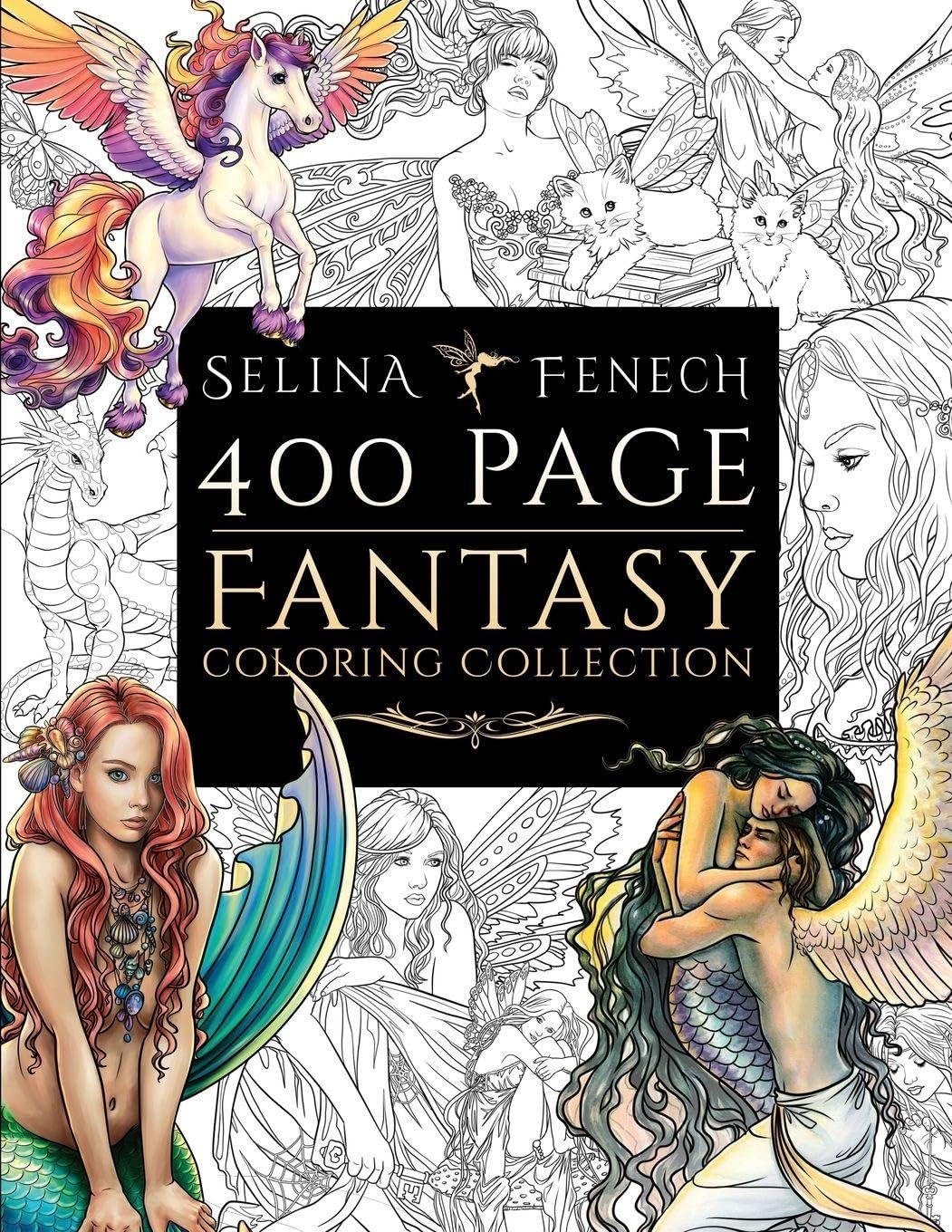 400 Page Fantasy Coloring Collection Film, Art & Culture