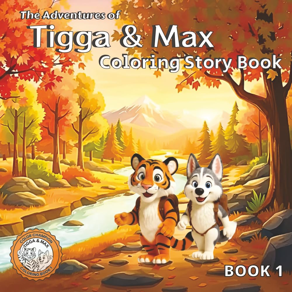 The Adventures of Tigga & Max: Coloring & Story BOOK 1. With 40 Pages of Creative Coloring and Imaginative Tales. Ages 5 - 9. Novels & Short Stories