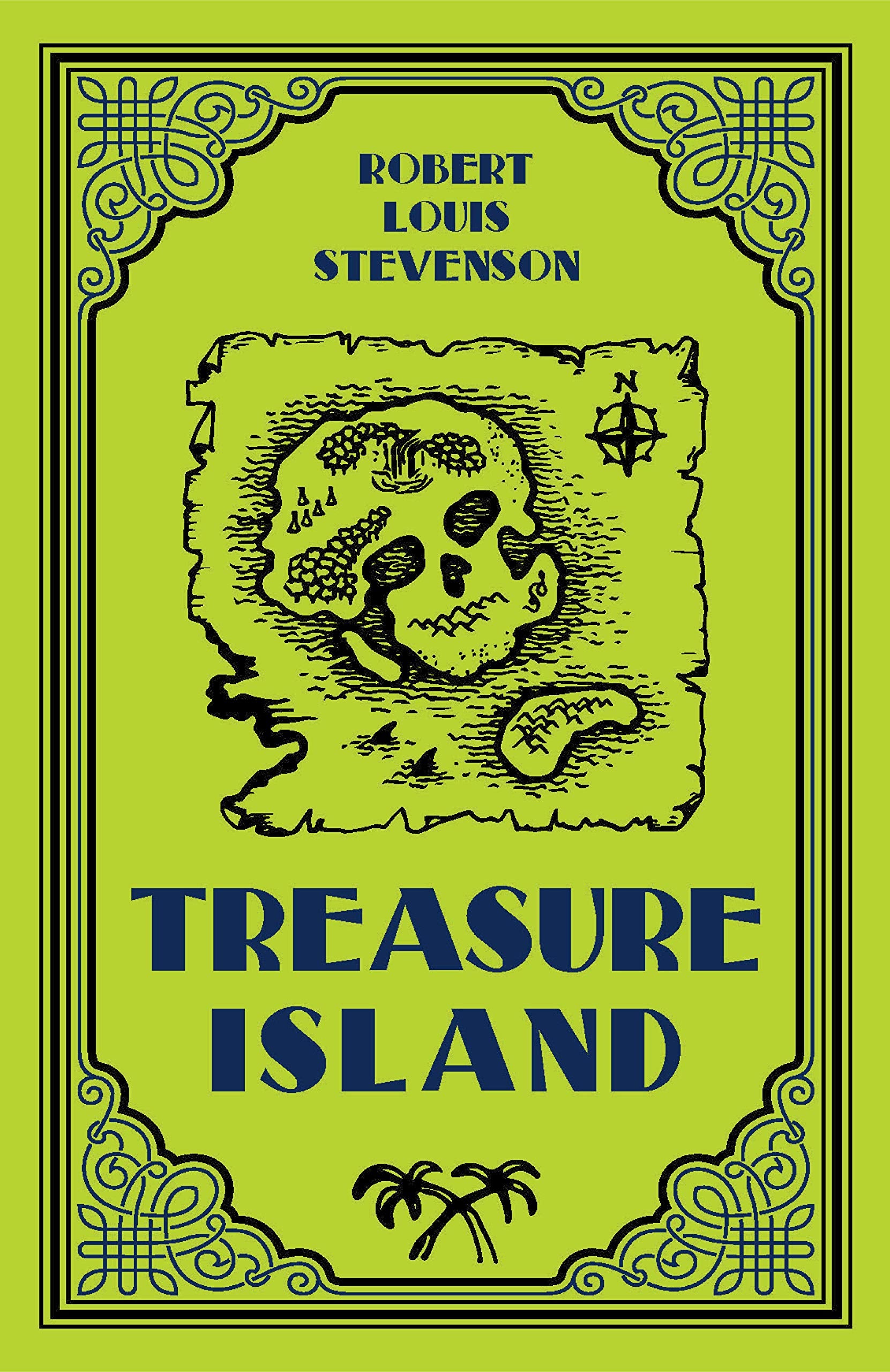 Treasure Island Robert Louis Stevenson Classic Novel, (Sailing Adventure, Tale of Strength and Courage, Required Literature), Suede-like Custom Cover ... and a Ribbon Marker, Perfect for Gifting Drama
