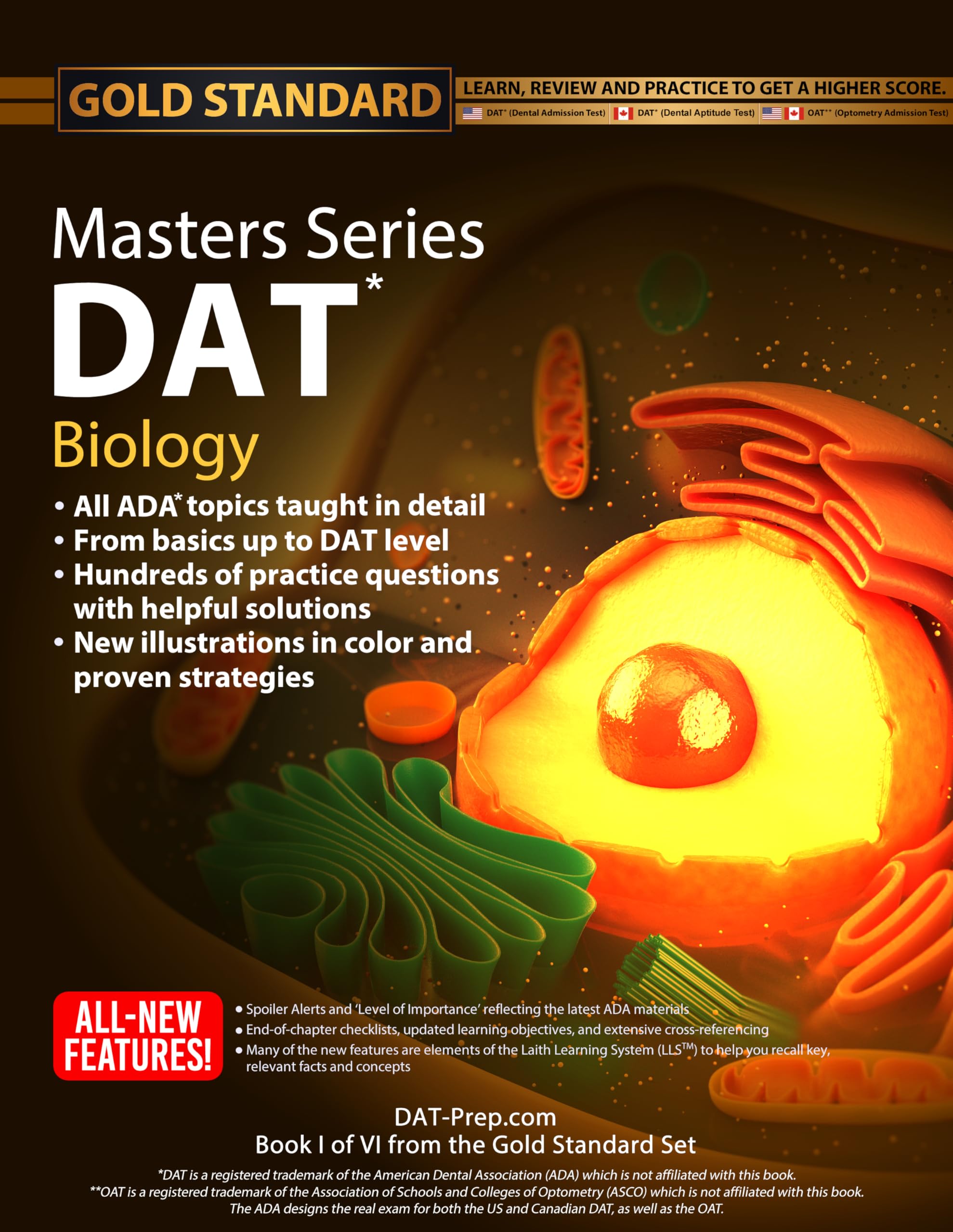Dat Masters Series Biology: Comprehensive Preparation and Practice for the Dental Admission Test Biology by Gold Standard Dat Learning & Reference