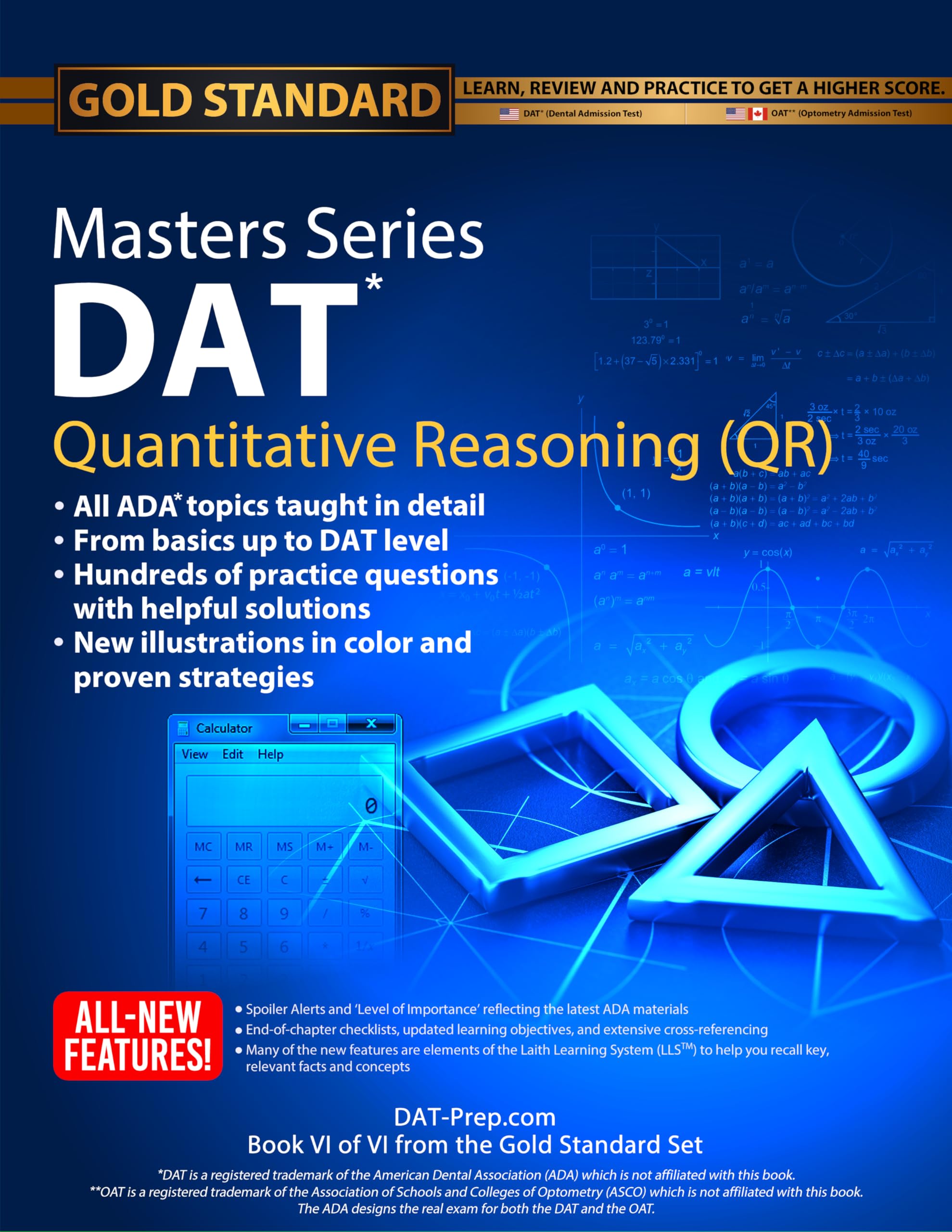 Dat Masters Series Quantitative Reasoning: Review, Preparation and Practice for the Dental Admission Test by Gold Standard Dat Learning & Reference