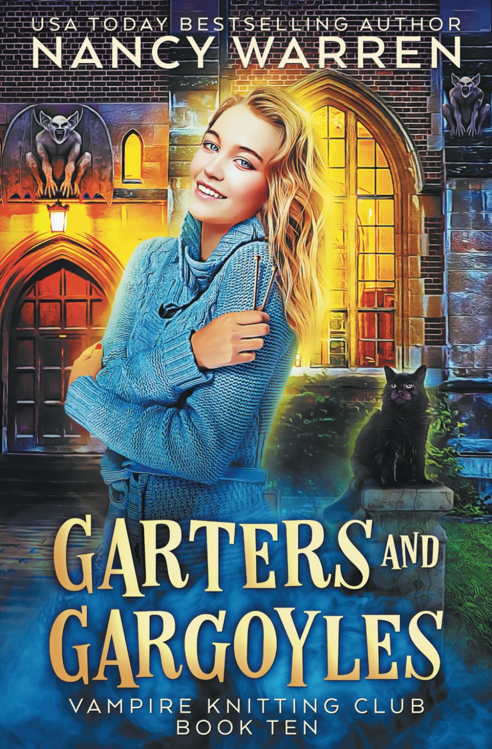 Garters and Gargoyles: A paranormal cozy mystery (Vampire Knitting Club, Band 10) Cosy Mystery & Humour