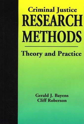 Criminal Justice Research Methods Law Books