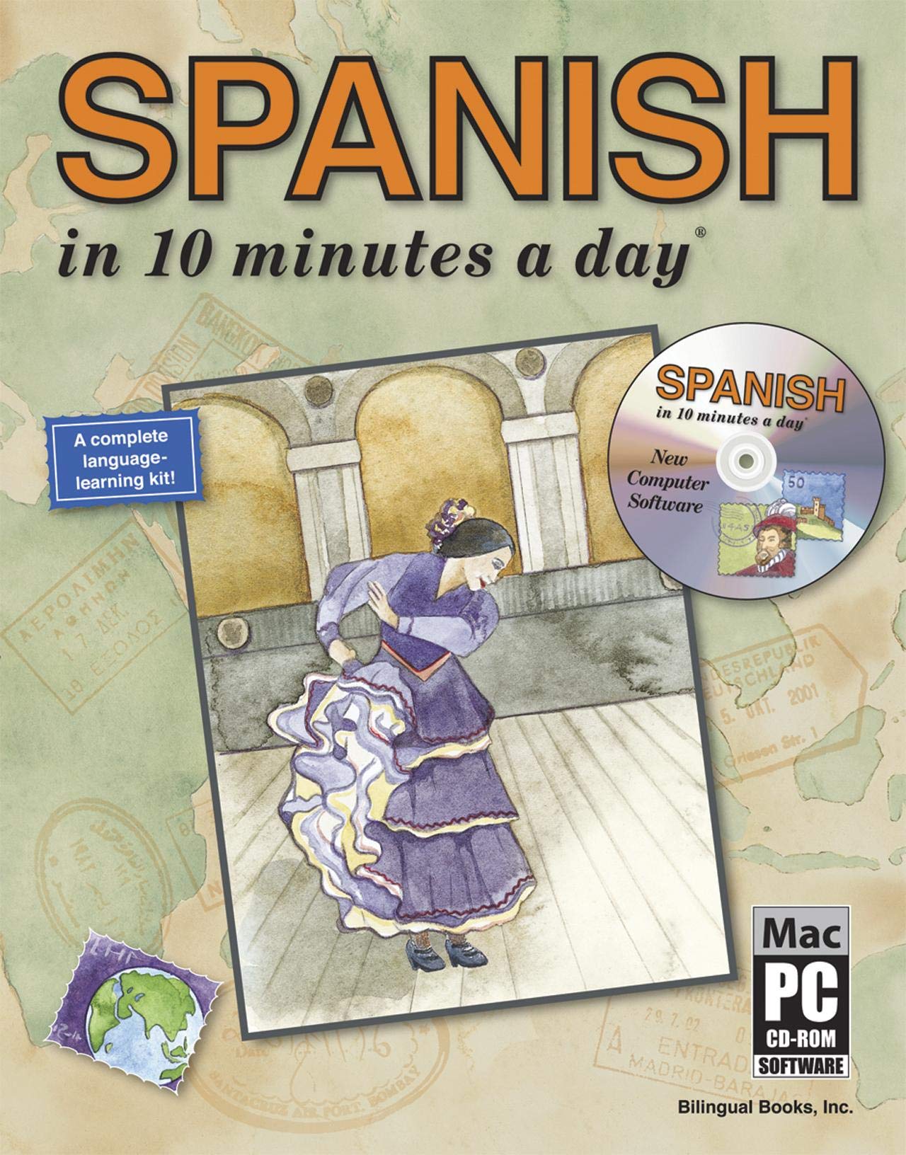 SPANISH in 10 minutes a day with CD-ROM: Spanish Book+CD-ROM (10 Minutes a Day Series) Foreign Languages ​​& Dictionaries