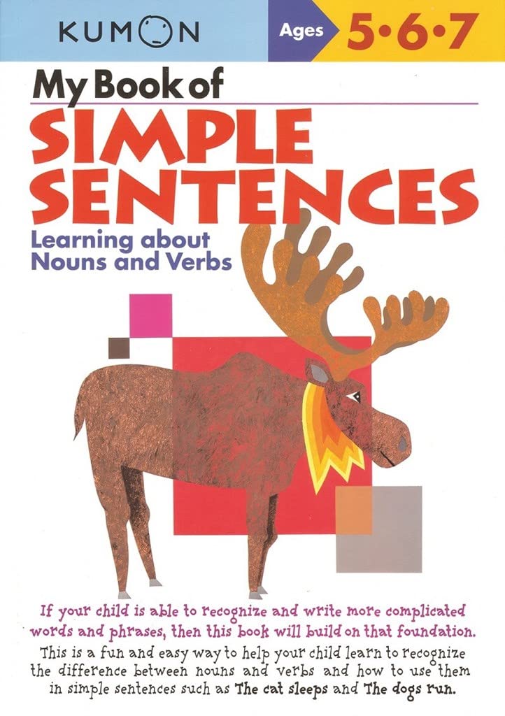 My Book of Simple Sentences: Learning about Nouns and Verbs (Kumon Workbooks) Study Guides