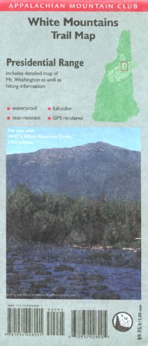 White Mountains Trail Map Presidential Range: Includes Detailed Map of Northern Presidentials and Hiking Information Maps & Plans