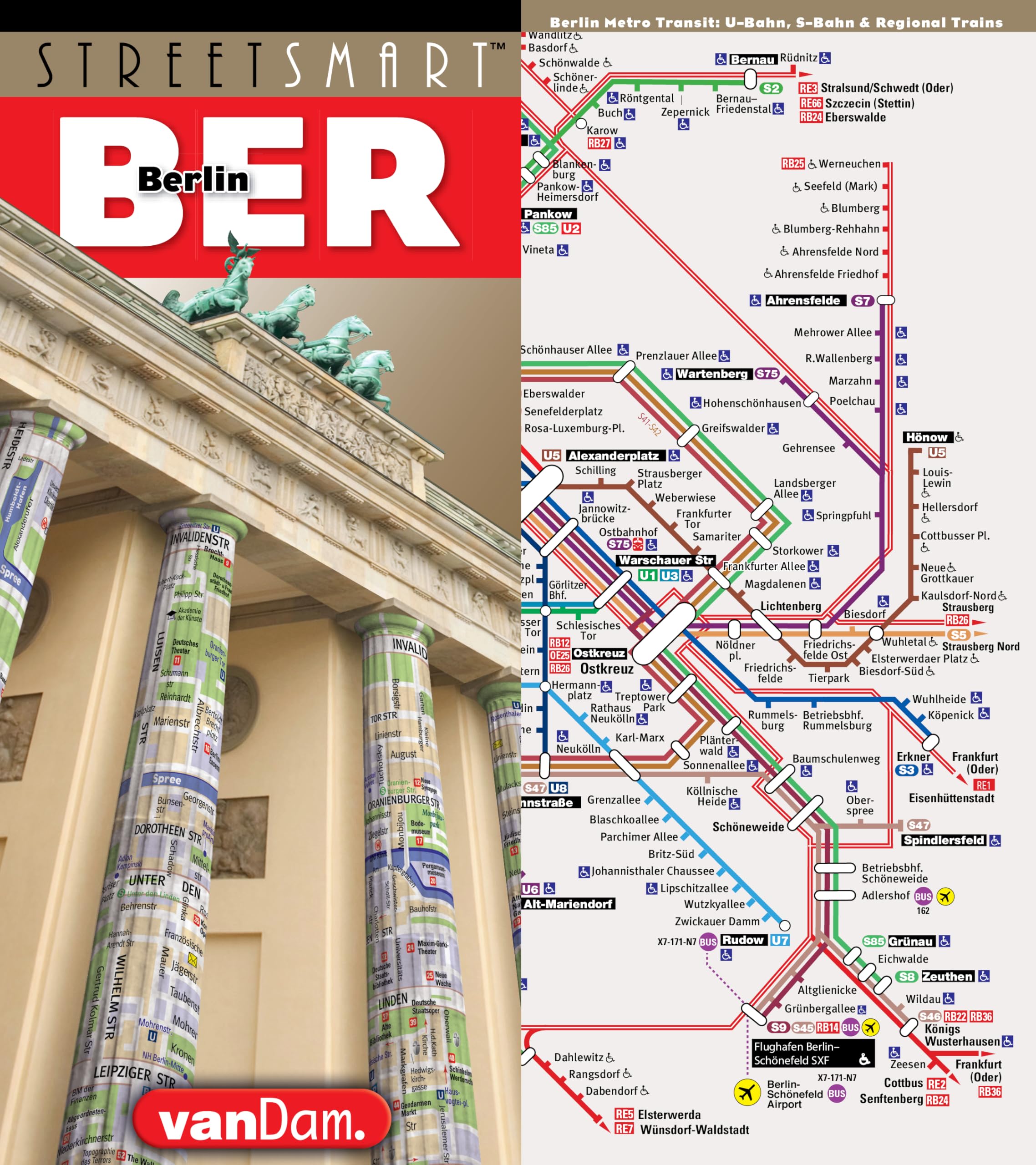 StreetSmart (R) Berlin Map by VanDam: Laminated City Center Street Map of Berlin, Germany Leisure, Home & Garden