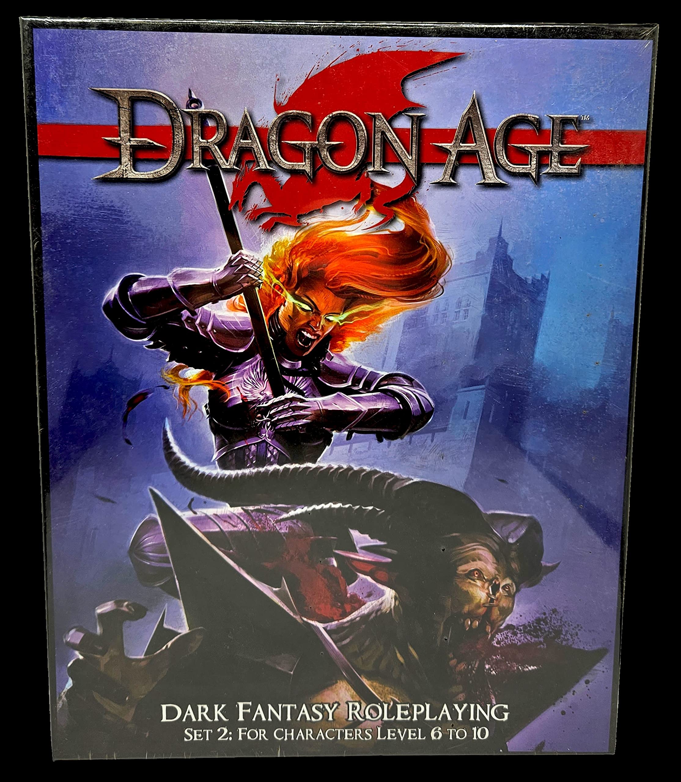Dragon Age, Set 2: Dark Fantasy Roleplaying for Characters Level 6 to 10 [With 6 Reference Cards for Combats, Stunts, Etc. and Poster Map Detailing th Board Games