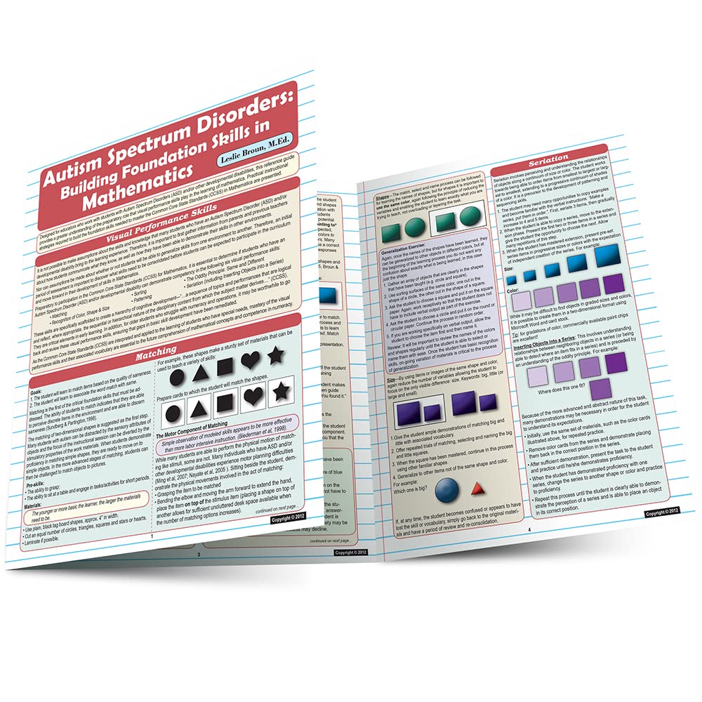 Autism Spectrum Disorders: Building Foundation Skills in Mathematics Business, Finance & Career
