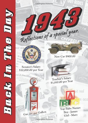 1943 Back In The Day - 24-page Greeting Card / Booklet with Envelope Books