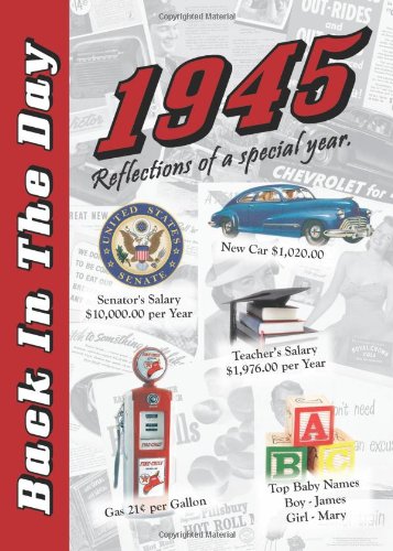 1945 Back In The Day - 24-page Greeting Card / Booklet with Envelope Books