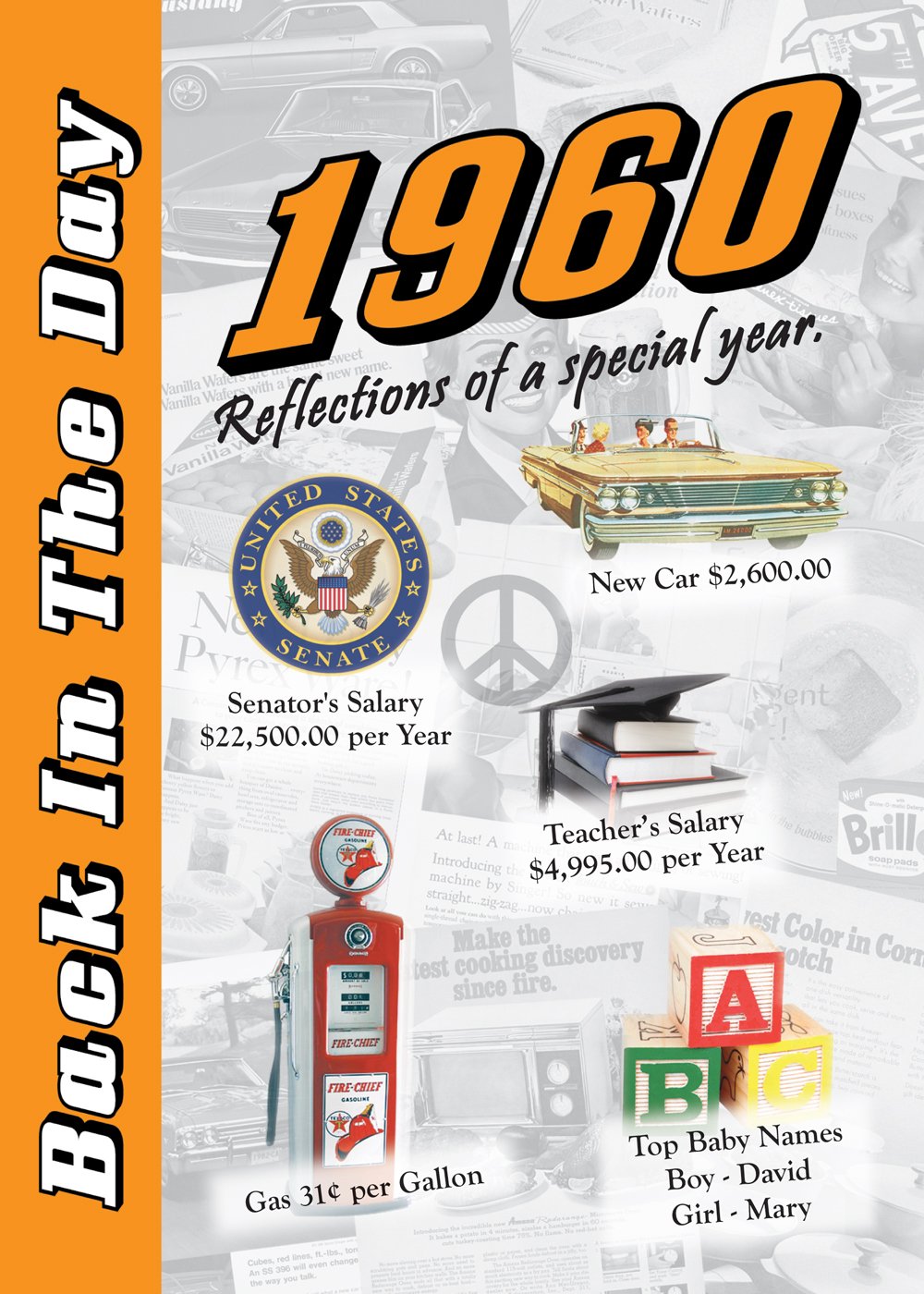 1960 Back In The Day - 24-page Greeting Card / Booklet with Envelope Books