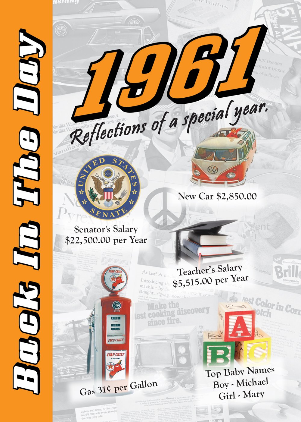 1961 Back In The Day - 24-page Greeting Card / Booklet with Envelope Books