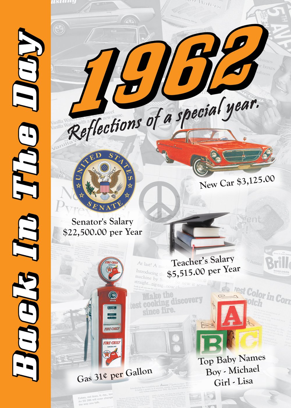 1962 Back In The Day - 24-page Greeting Card / Booklet with Envelope Books