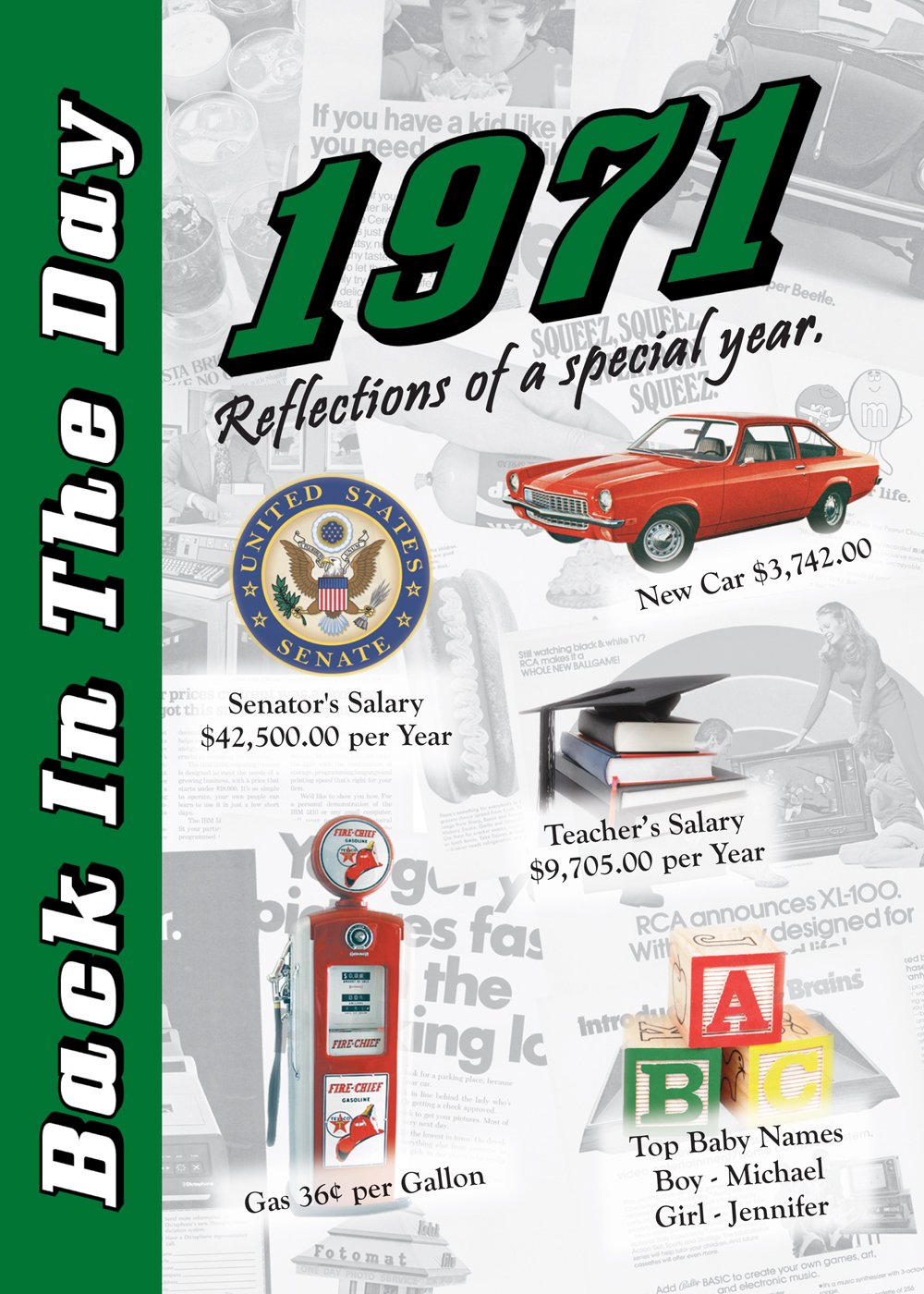 1971 Back In The Day Almanac -- 24-page Booklet / Greeting Card Books