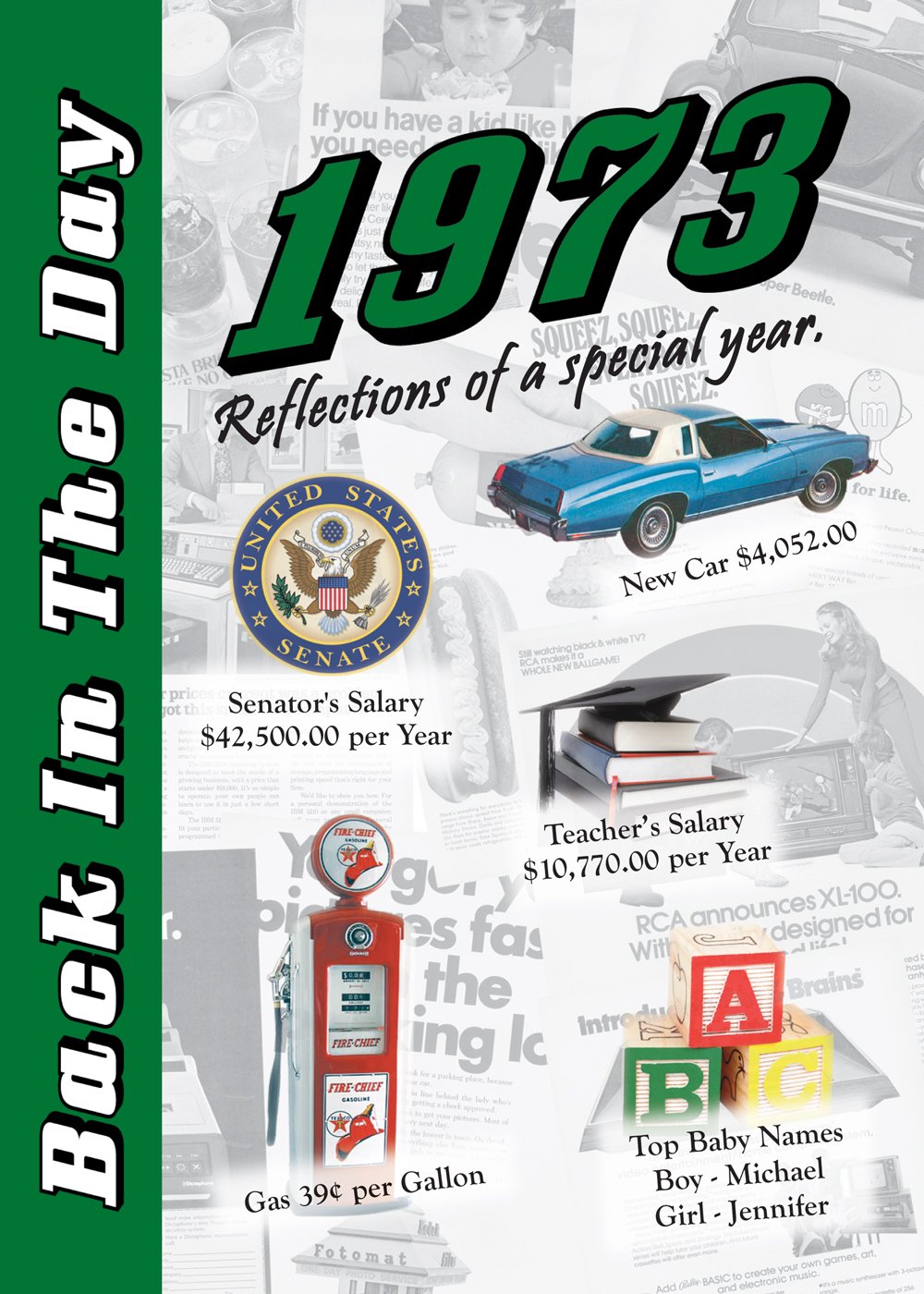 1973 Back In The Day - 24-page Greeting Card / Booklet with Envelope Books