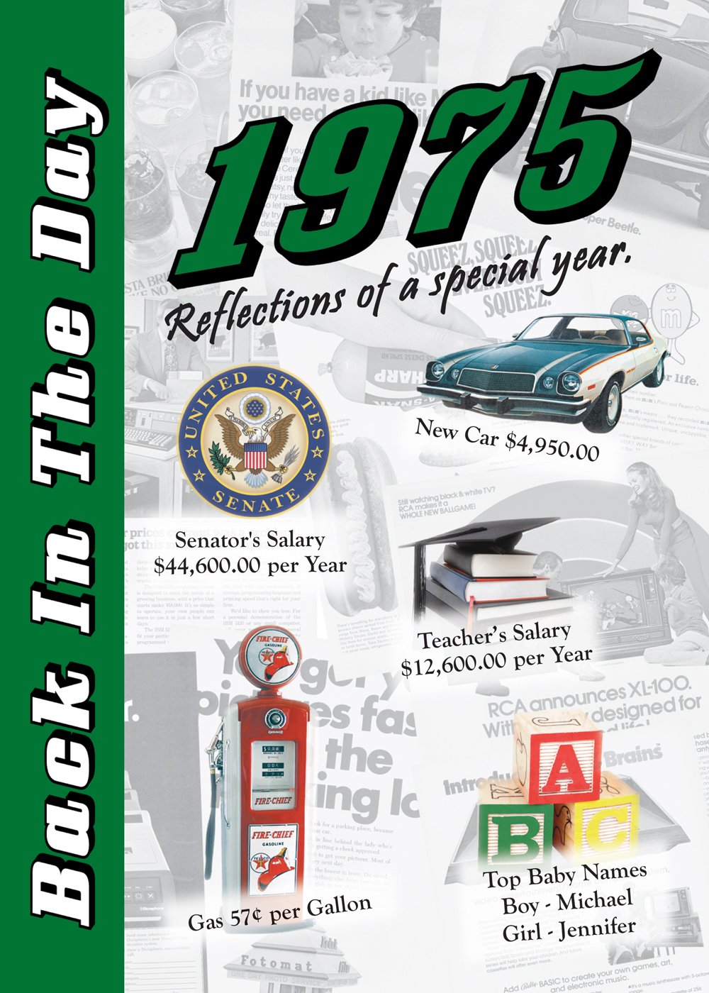 1975 Back In The Day - 24-page Greeting Card / Booklet with Envelope Books