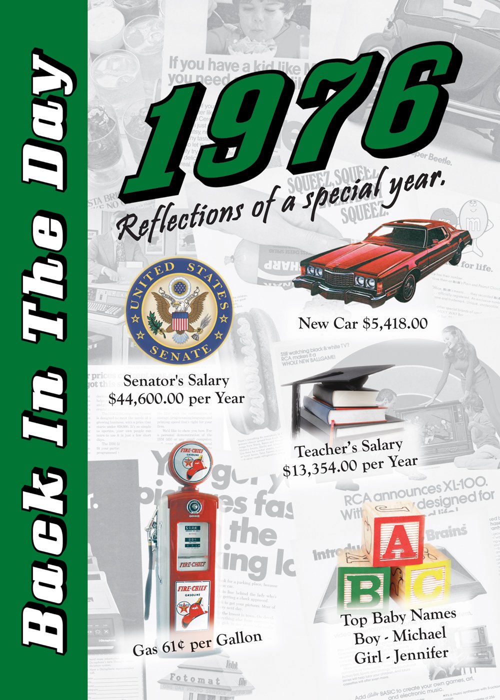 1976 Back In The Day - 24-page Greeting Card / Booklet with Envelope Books