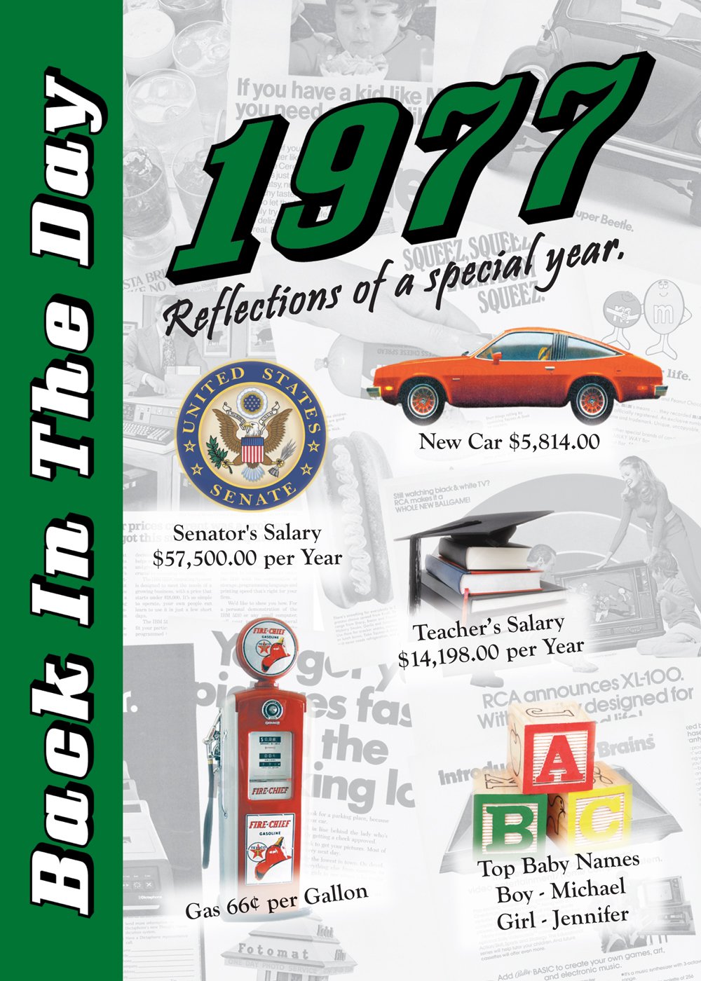 1977 Back In The Day - 24-page Greeting Card / Booklet with Envelope Books