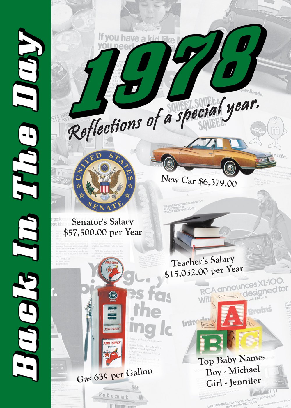 1978 Back In The Day - 24-page Greeting Card / Booklet with Envelope Books