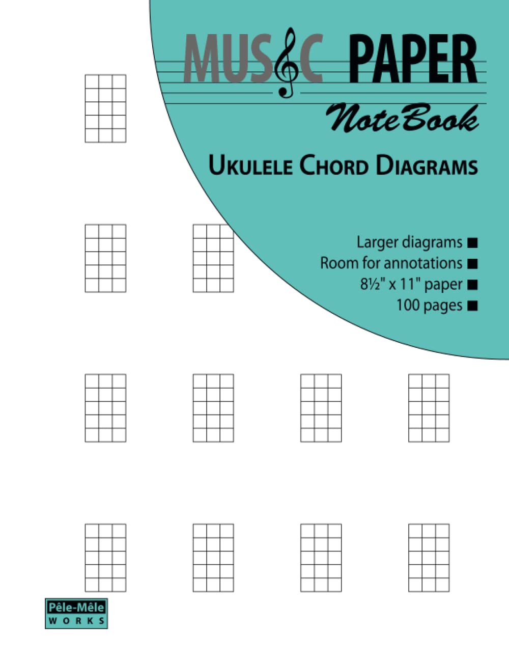 MUSIC PAPER NoteBook - Ukulele Chord Diagrams Sheet Music