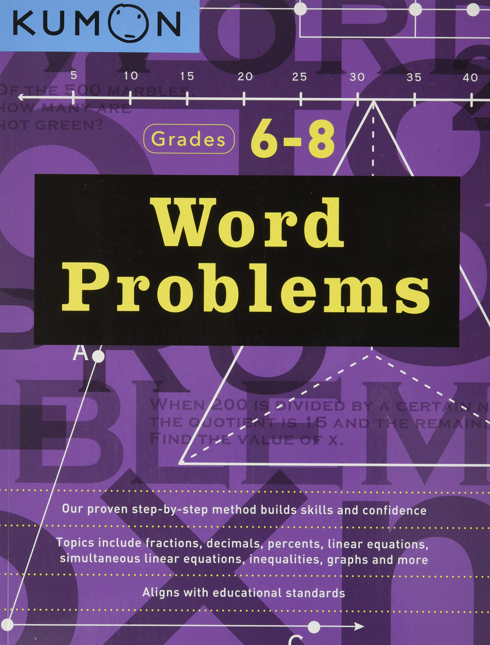 Word Problems Grades 6-8 (Kumon Math Workbooks): Workbook 1 Non-fiction