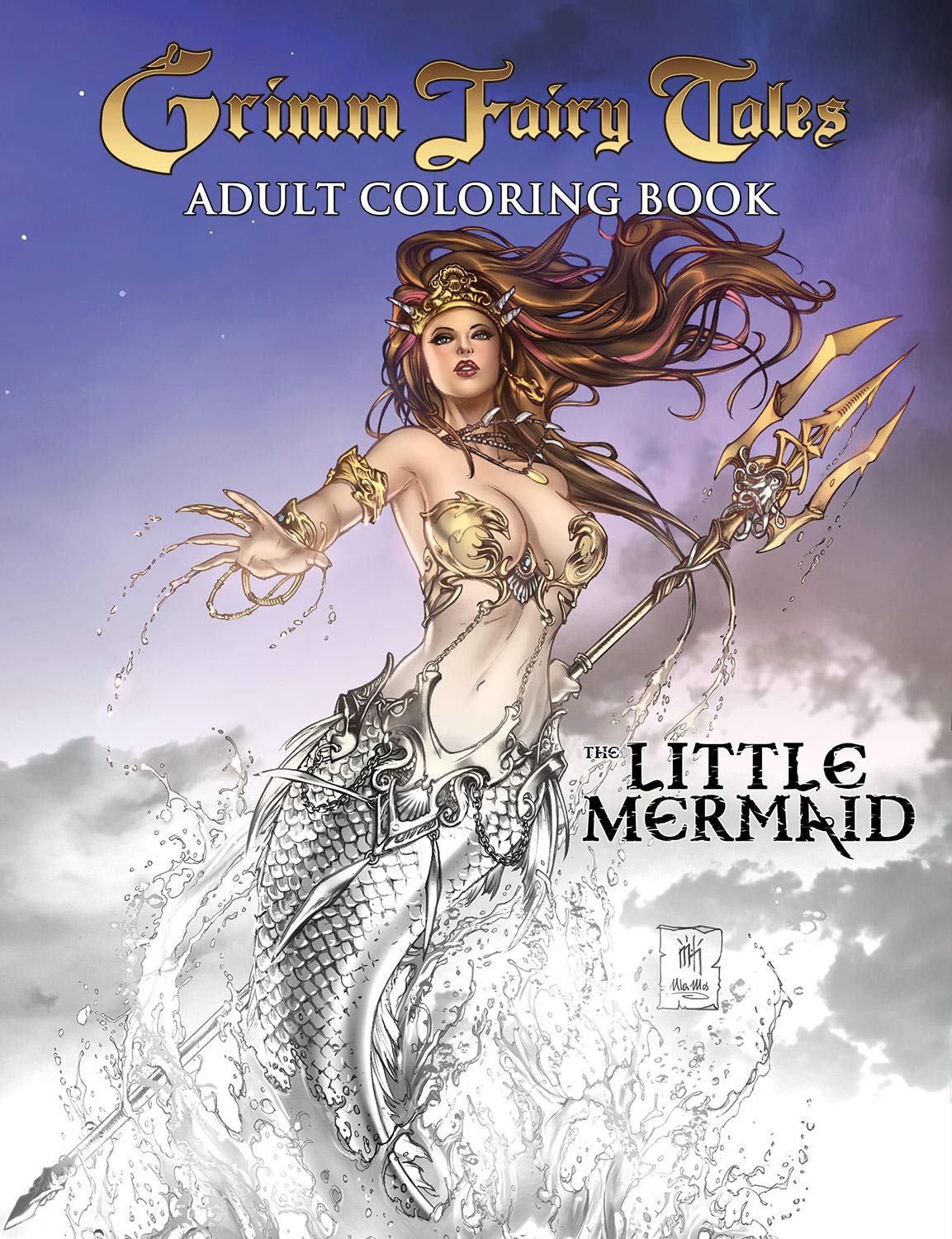 Grimm Fairy Tales Adult Coloring Book The Little Mermaid Manga