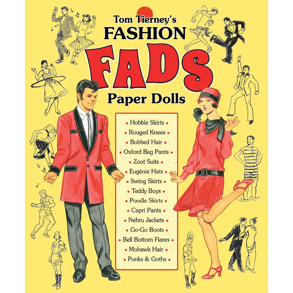 Tom Tierney's Fashion Fads Paper Dolls Books