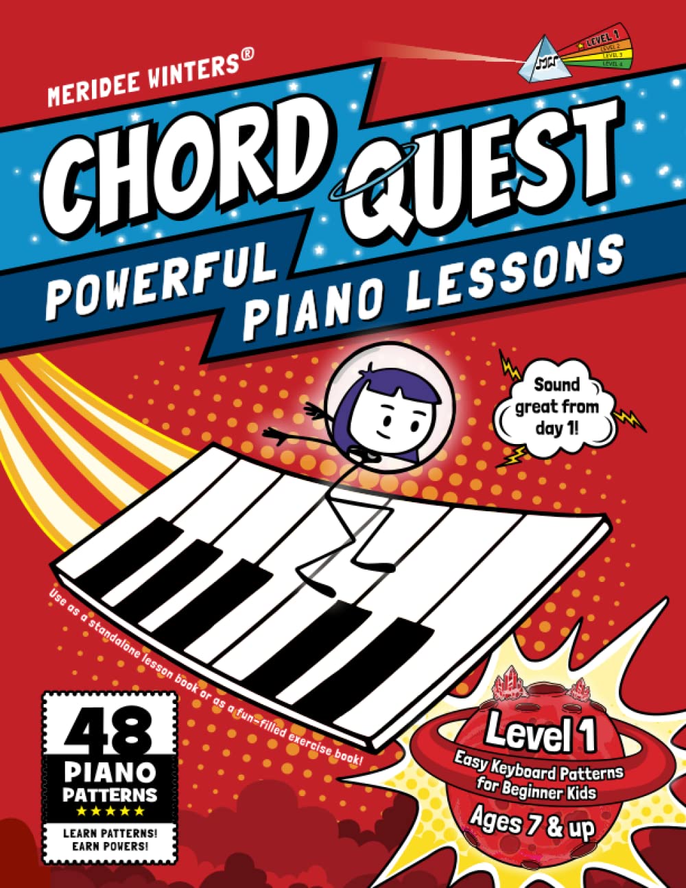 Chord Quest Powerful Piano Lessons Level 1: Easy Keyboard Patterns for Beginner Kids (Meridee Winters Chord Quest, Band 1) Arts & Music
