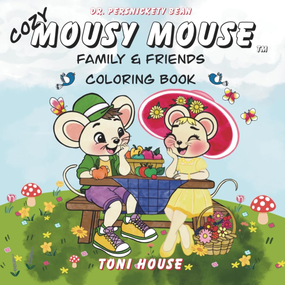 Cozy Mousy Mouse Family & Friends Coloring Book Manga