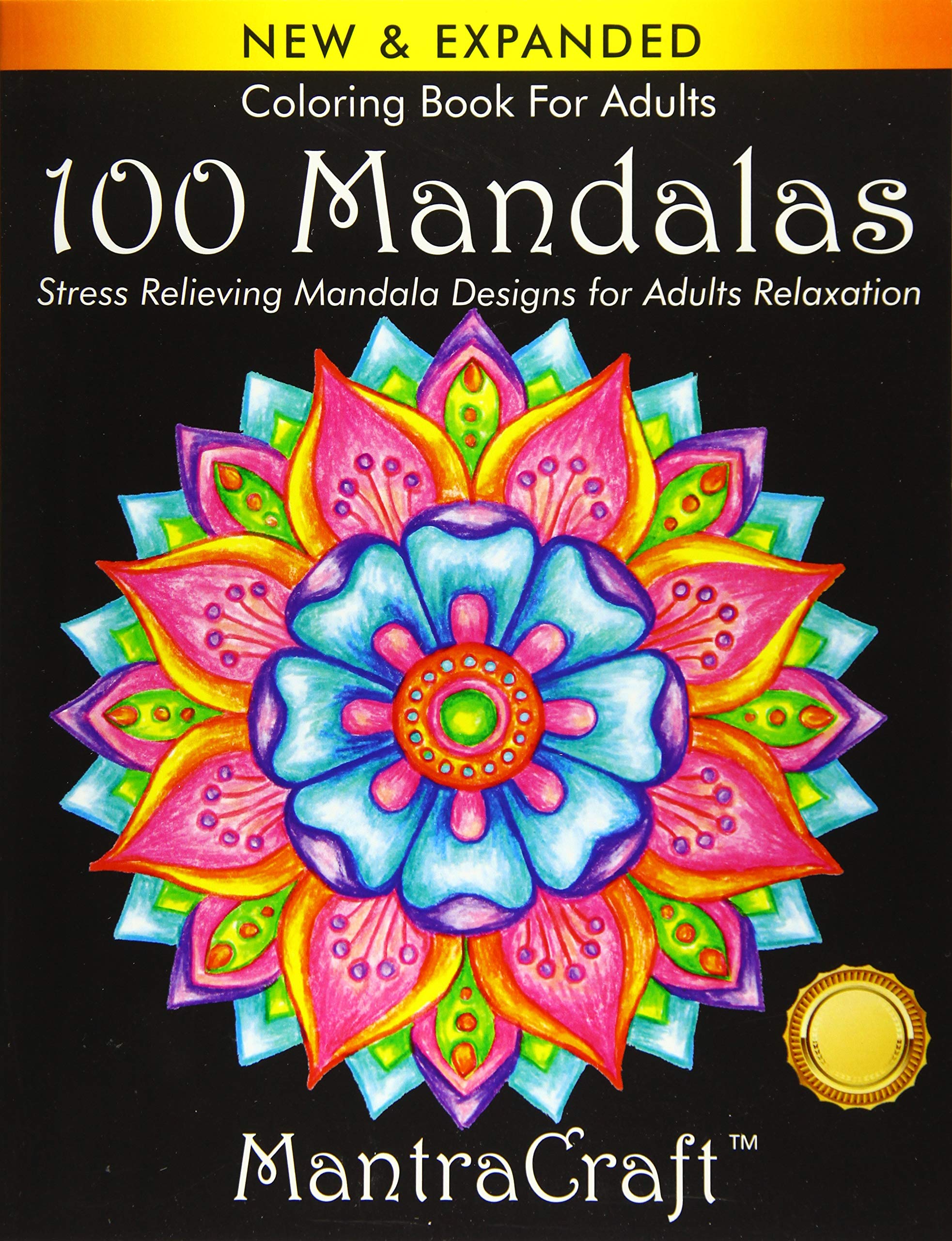 Coloring Book For Adults: 100 Mandalas: Stress Relieving Mandala Designs for Adults Relaxation Film, Art & Culture