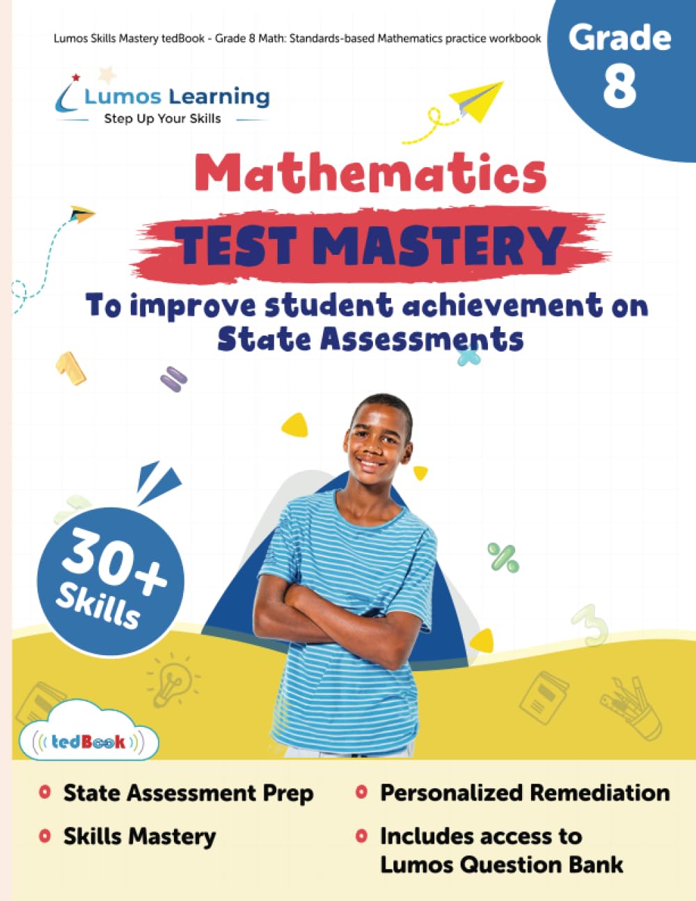 Lumos Skills Mastery tedBook - Grade 8 Math: Standards-based Mathematics practice workbook (Skills Mastery by Lumos Learning, Band 7) Books