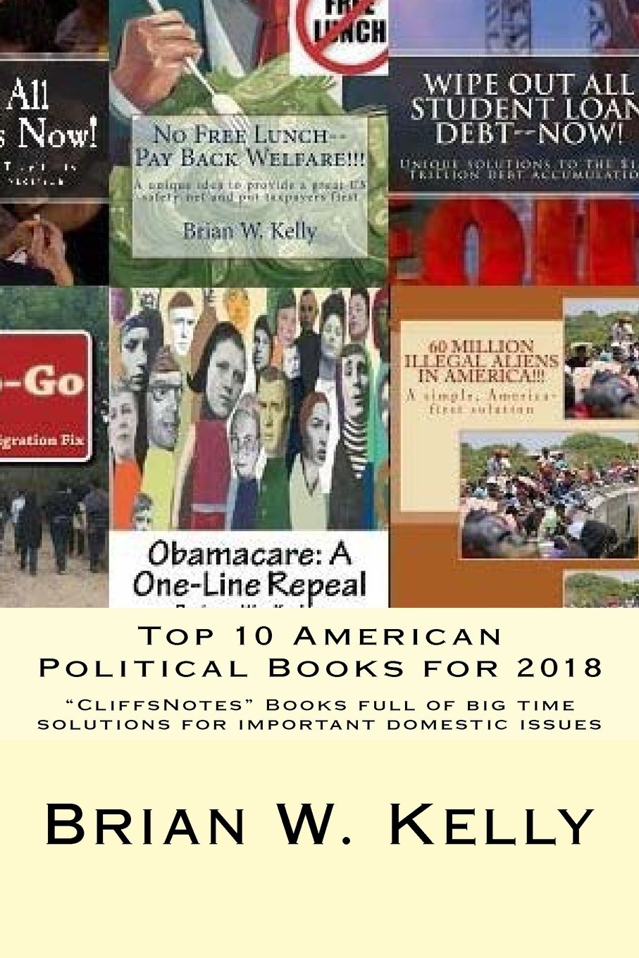 Top 10 American Political Books for 2018: "CliffsNotes" Books full of big time solutions for important domestic issues Social Sciences