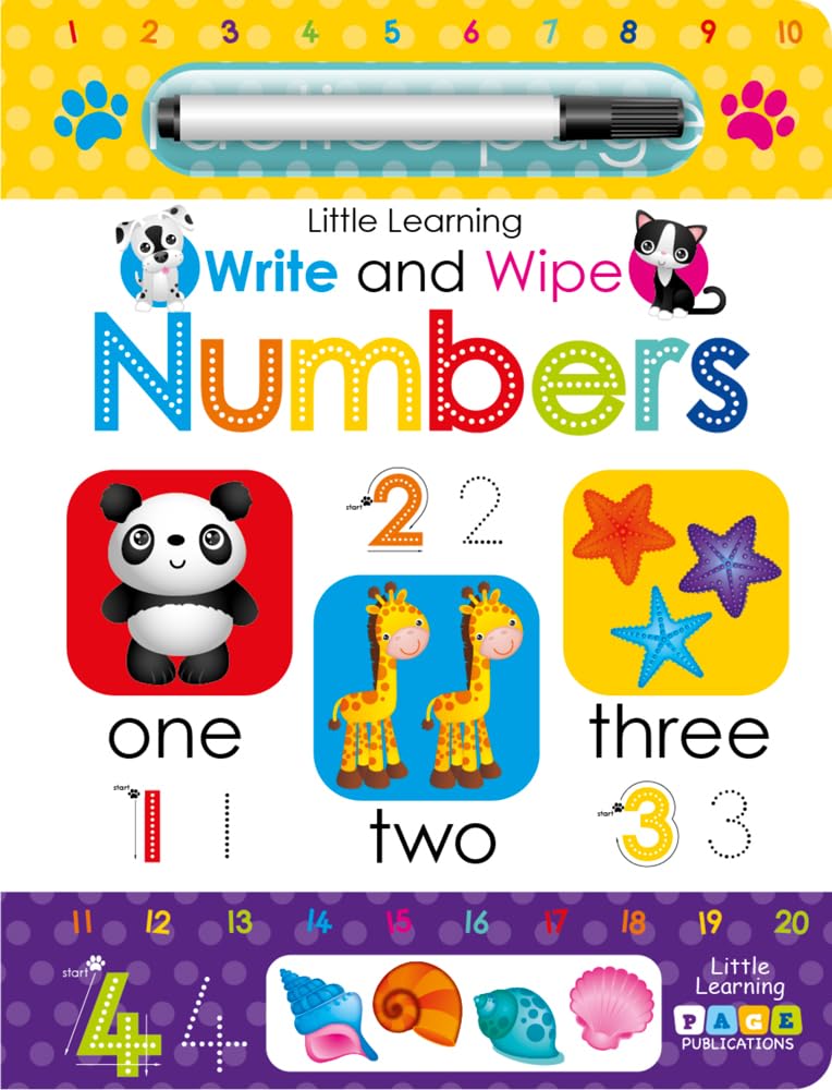 Page Publications Collection - Write and Wipe Numbers - Early Learning for Children - Best Kids Activity Book - Perfect for Age 1 to 4 Books