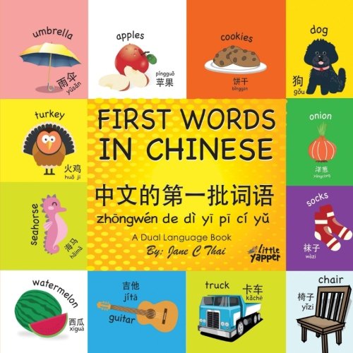 First Words in Chinese: (Bilingual English and Mandarin Chinese books for kids) Dual language Edition (book 1) Foreign Languages ​​& Dictionaries