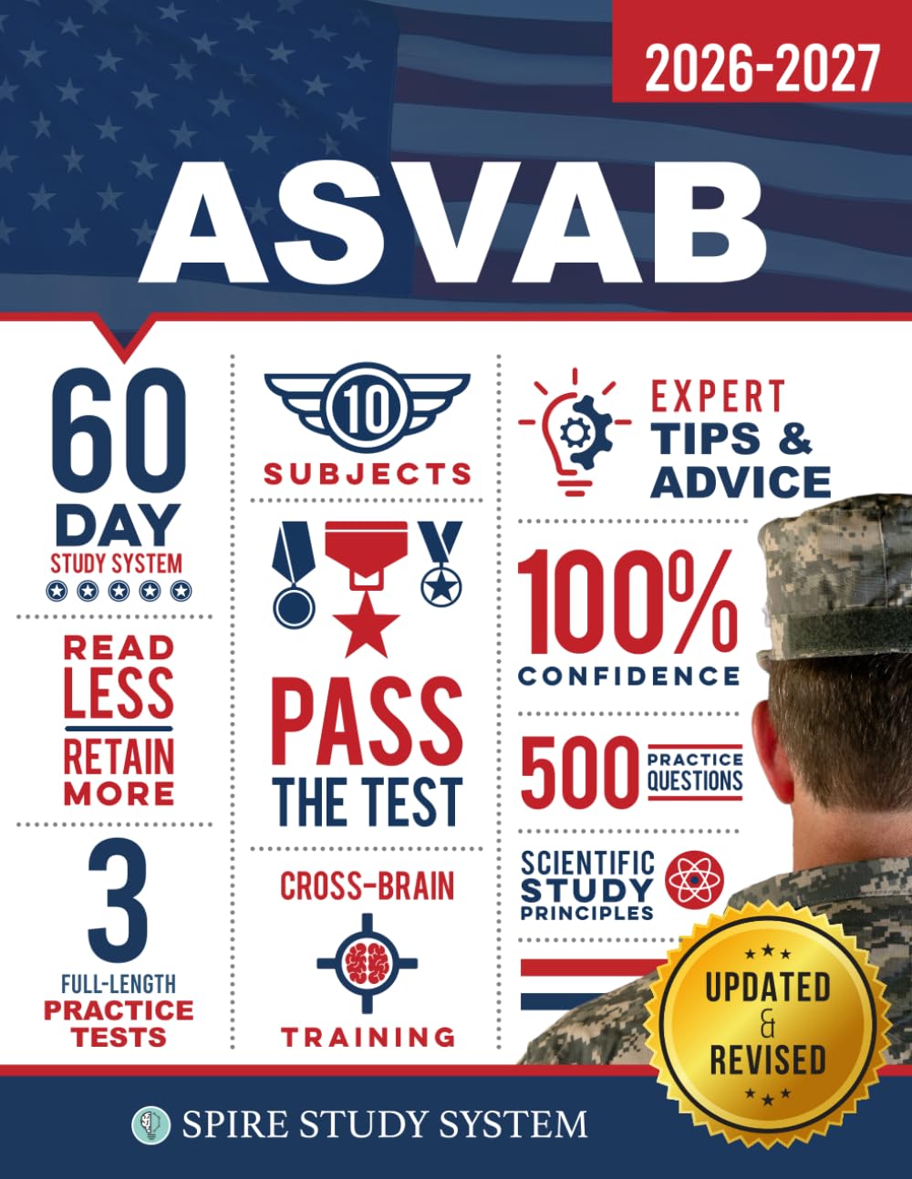 ASVAB Study Guide: Spire Study System & ASVAB Test Prep Guide with ASVAB Practice Test Review Questions for the Armed Services Vocational Aptitude Battery Study Guides