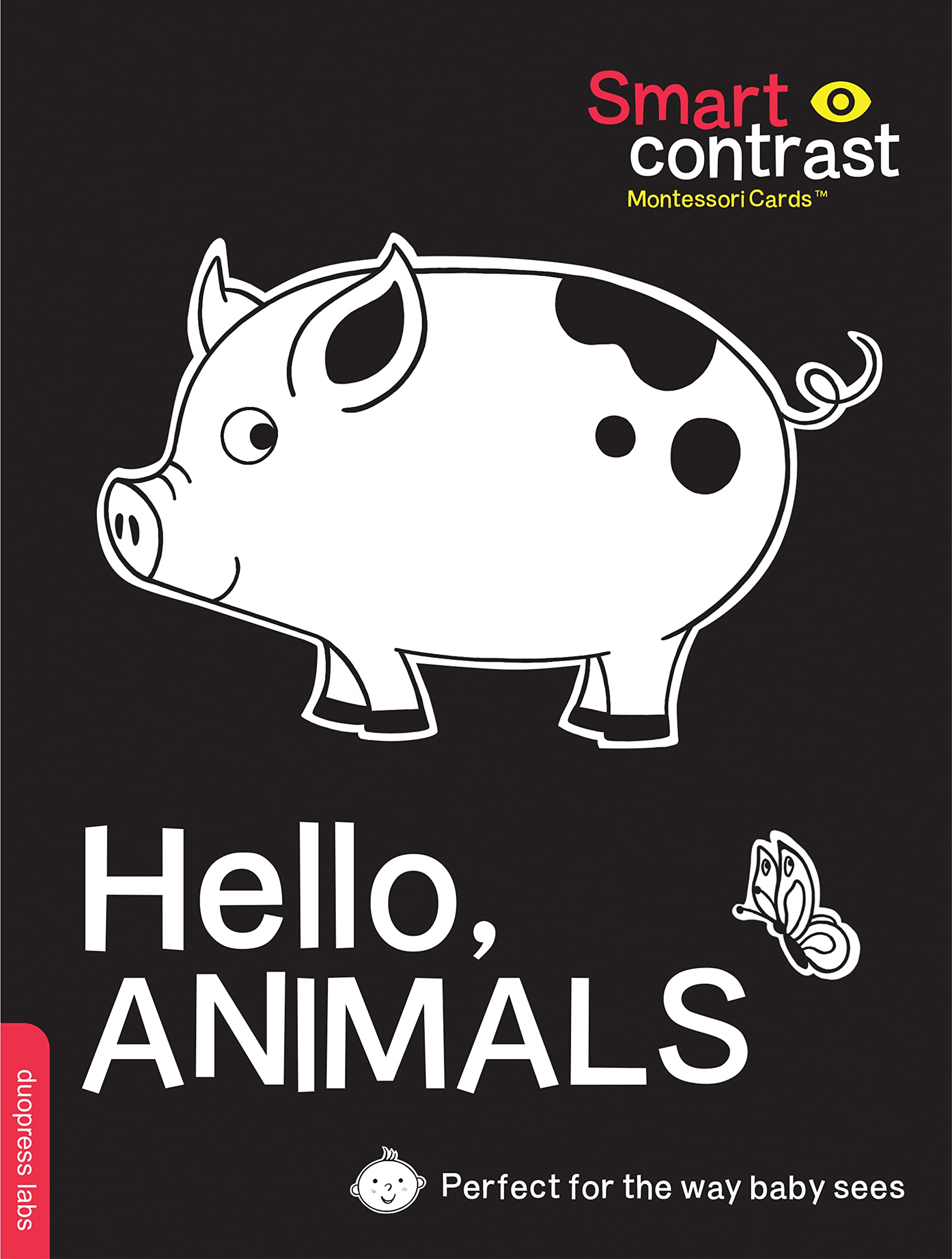 SmartContrast Montessori Cards(TM): Hello, Animals: 20 durable double-sided high-contrast cards with 3 levels of development. Parents & Children