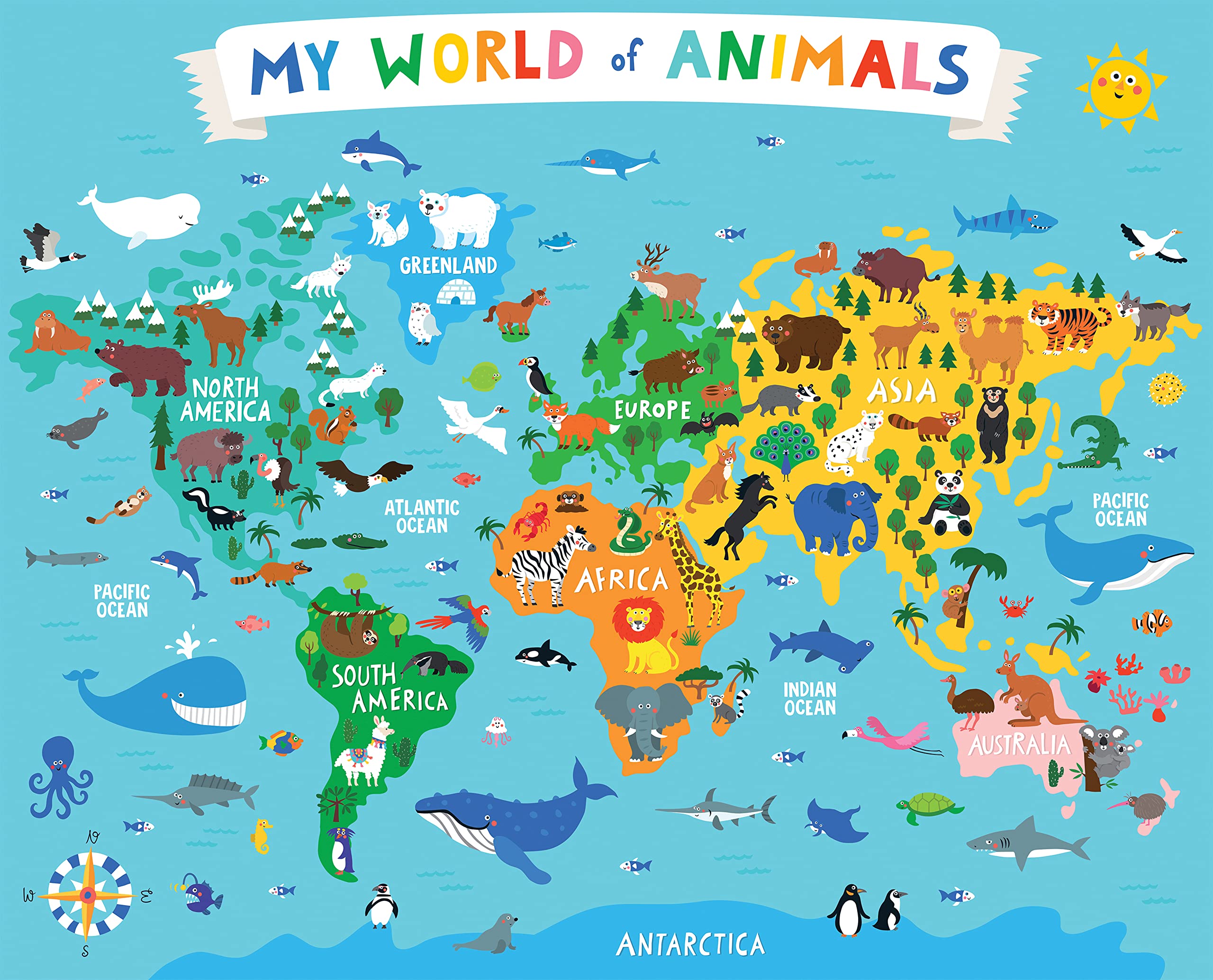 My World of Animals: 36-piece Floor Puzzle book