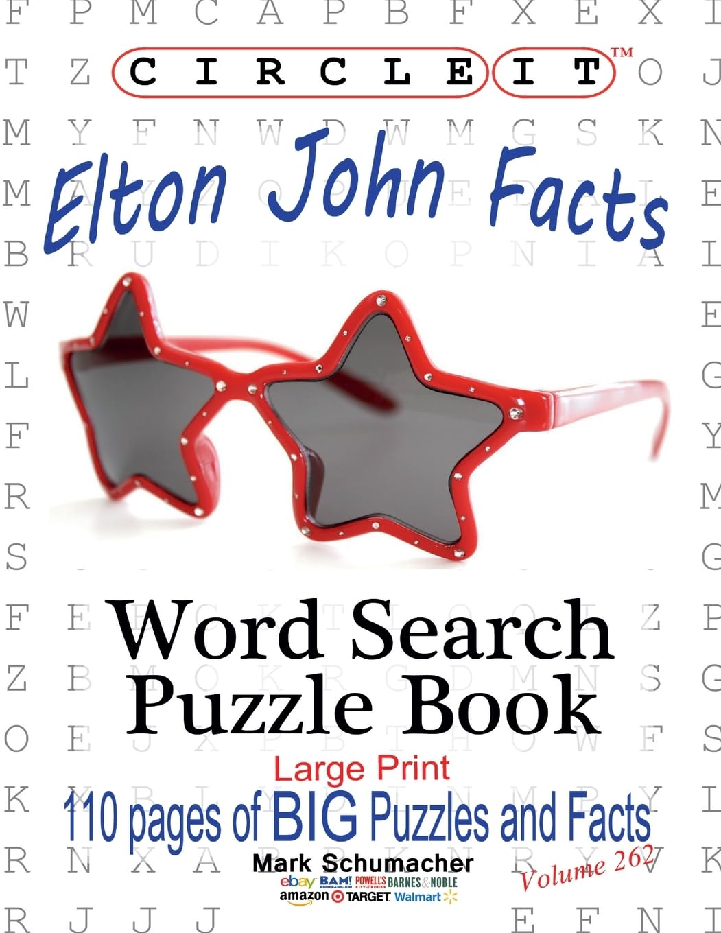 Circle It, Elton John Facts, Word Search, Puzzle Book Arts & Music