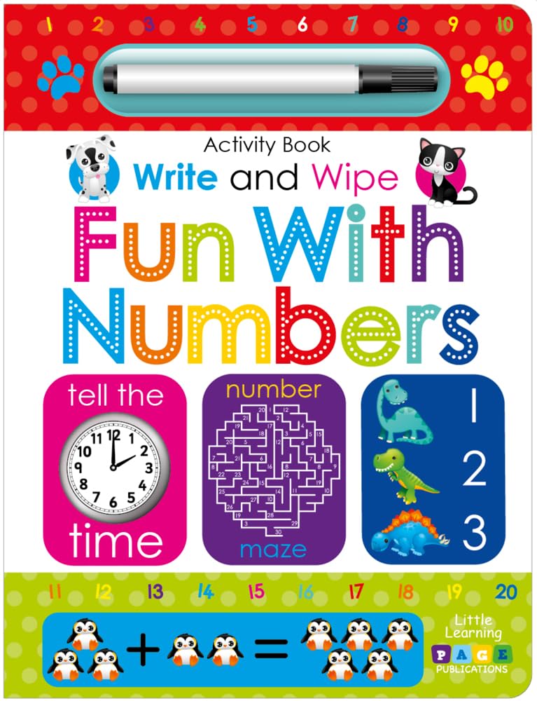 Page Publications Collection - Write and Wipe Fun With Numbers - Best Activity Book - Early Learning for Children - Perfect for Age 1 to 4 Books