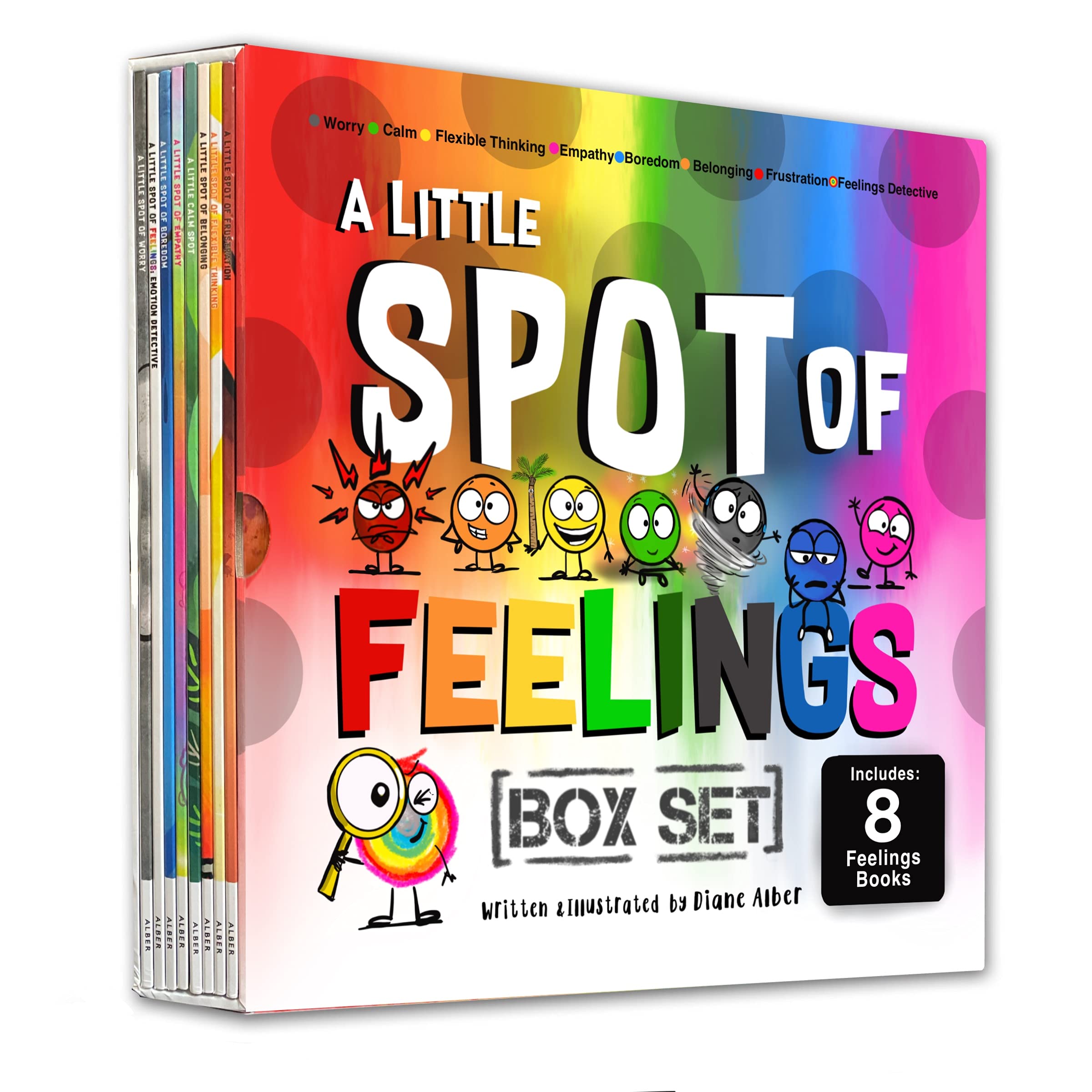 A Little SPOT of Feelings 8 Book Box Set (Book 25-32: Empathy, Frustration, Calm, Belonging, Worry, Boredom, Flexible Thinking, & Feelings Detective) Education & Training