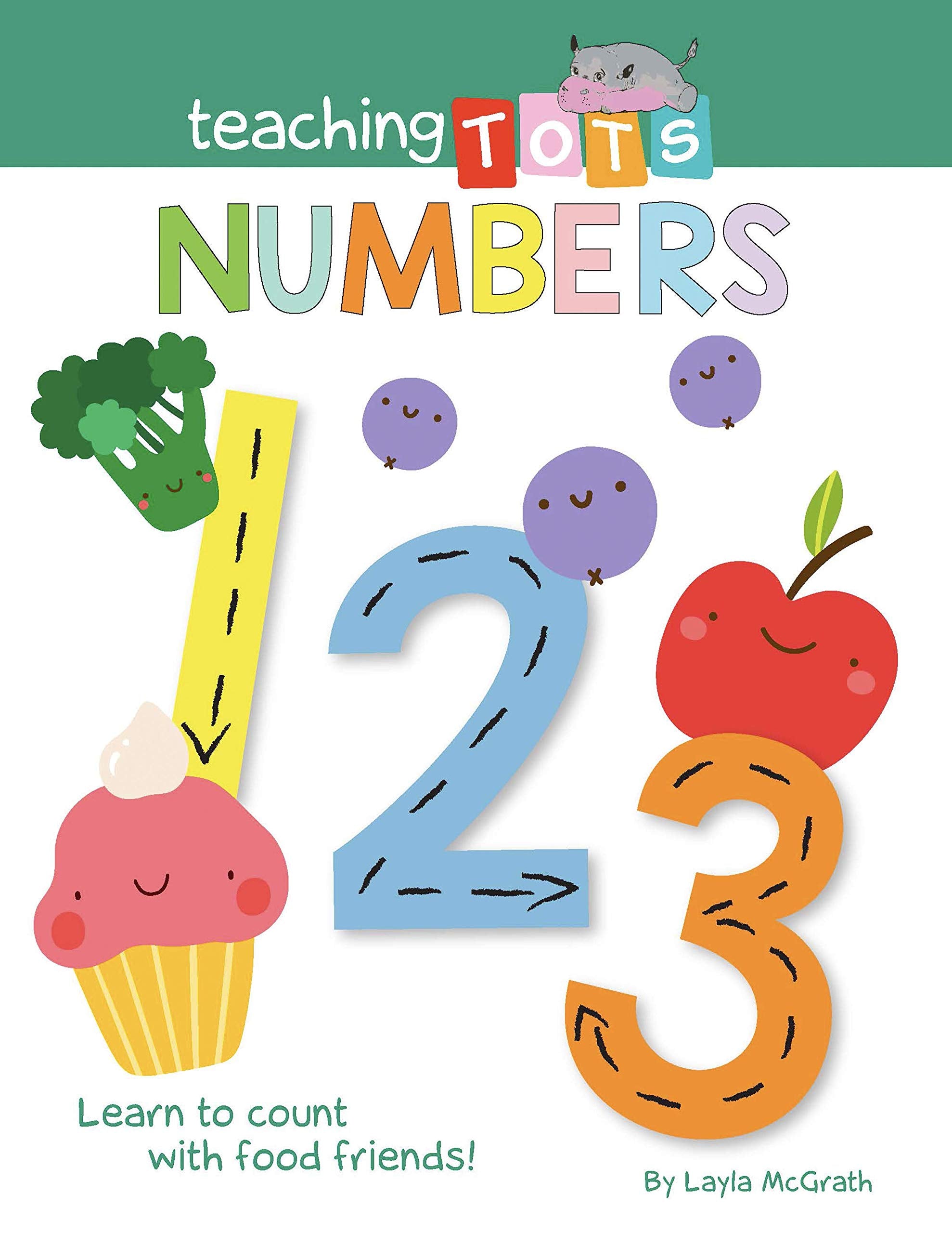 Teaching Tots Numbers - Little Hippo Books - Children's Padded Board Book - Educational Title Children's books
