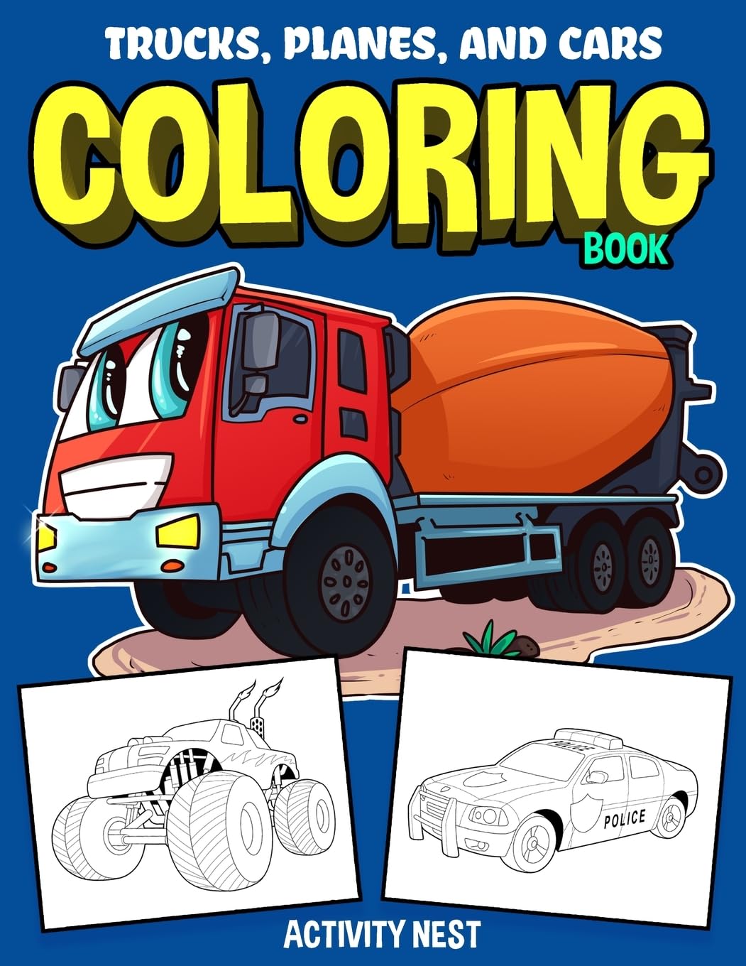 Trucks, Planes, and Cars Coloring Book Non-fiction