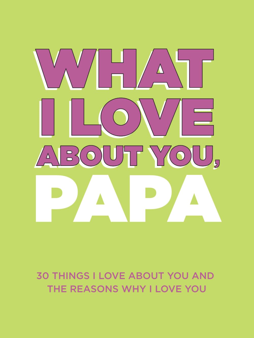 What I Love About You, Papa: 30 Things I Love About You and the Reasons Why I Love You Fill-in-the-Blank Gift Book. Gifts for Papa (What I Love About You Series Books) Parents & Children