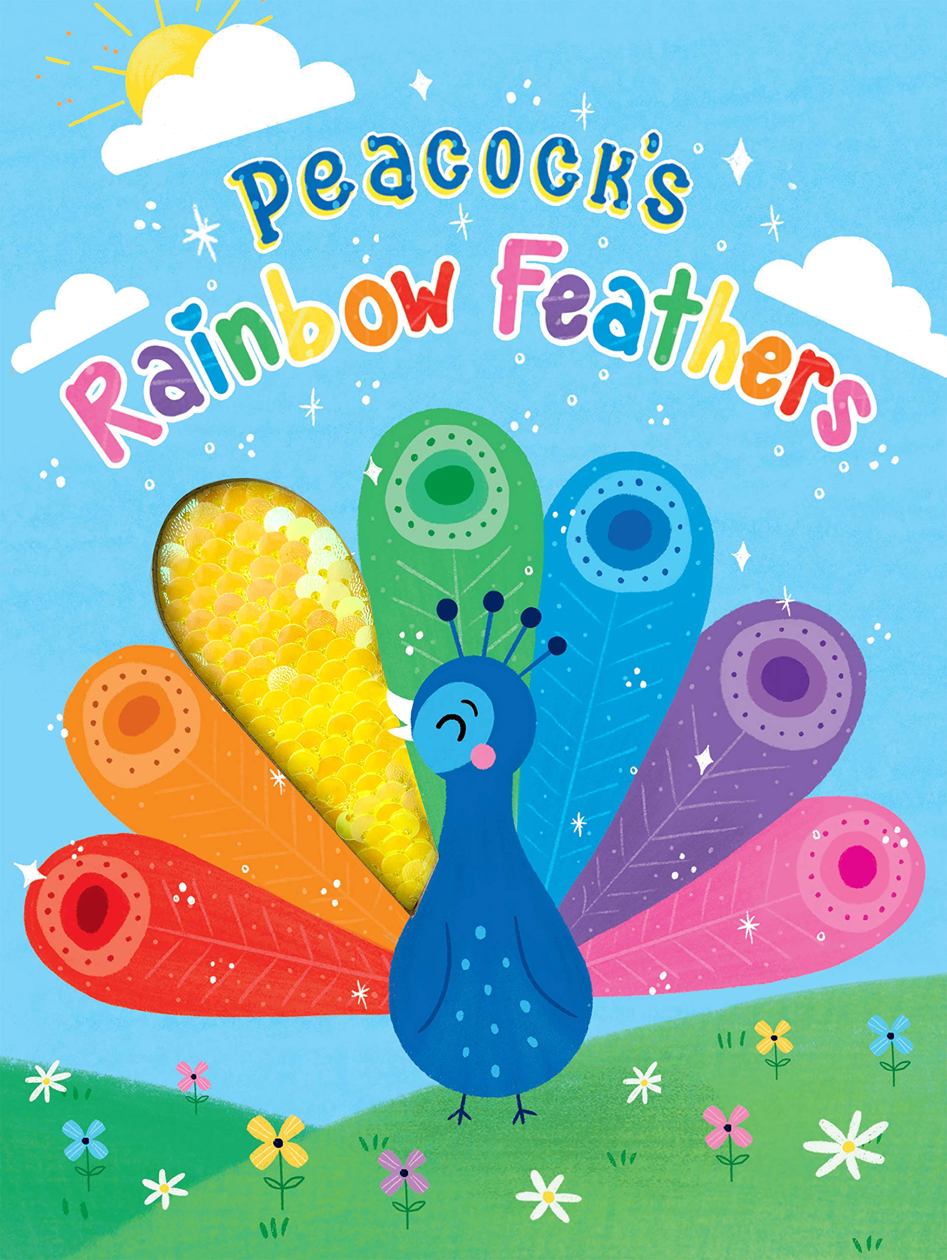 Peacock's Rainbow Feathers - Touch and Feel Board Book - Sensory Board Book Children's books